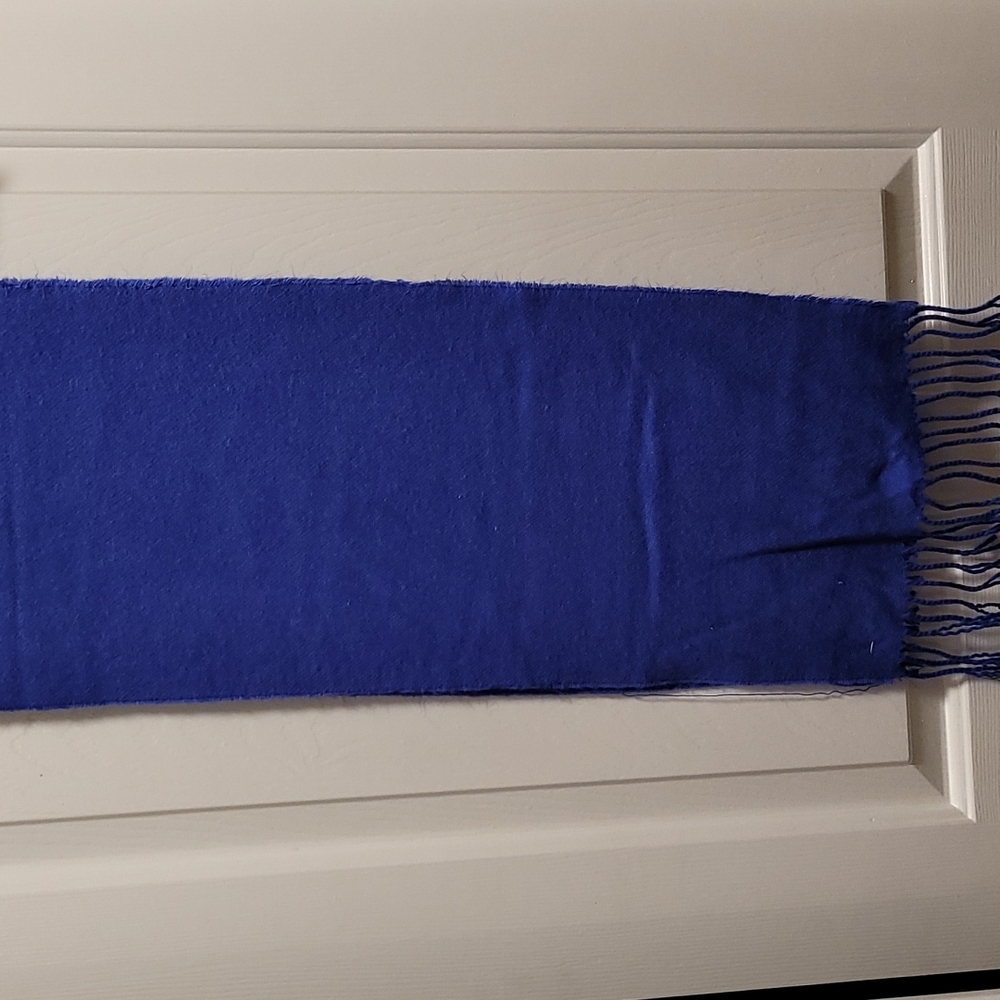 R. Ross Cobalt Blue Scarf with Fringe